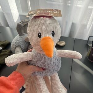 Jungle Friends Plush Dog Toy - Orange and Gray (2 toys for 1 price)